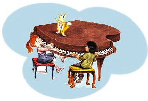 Students at the Piano